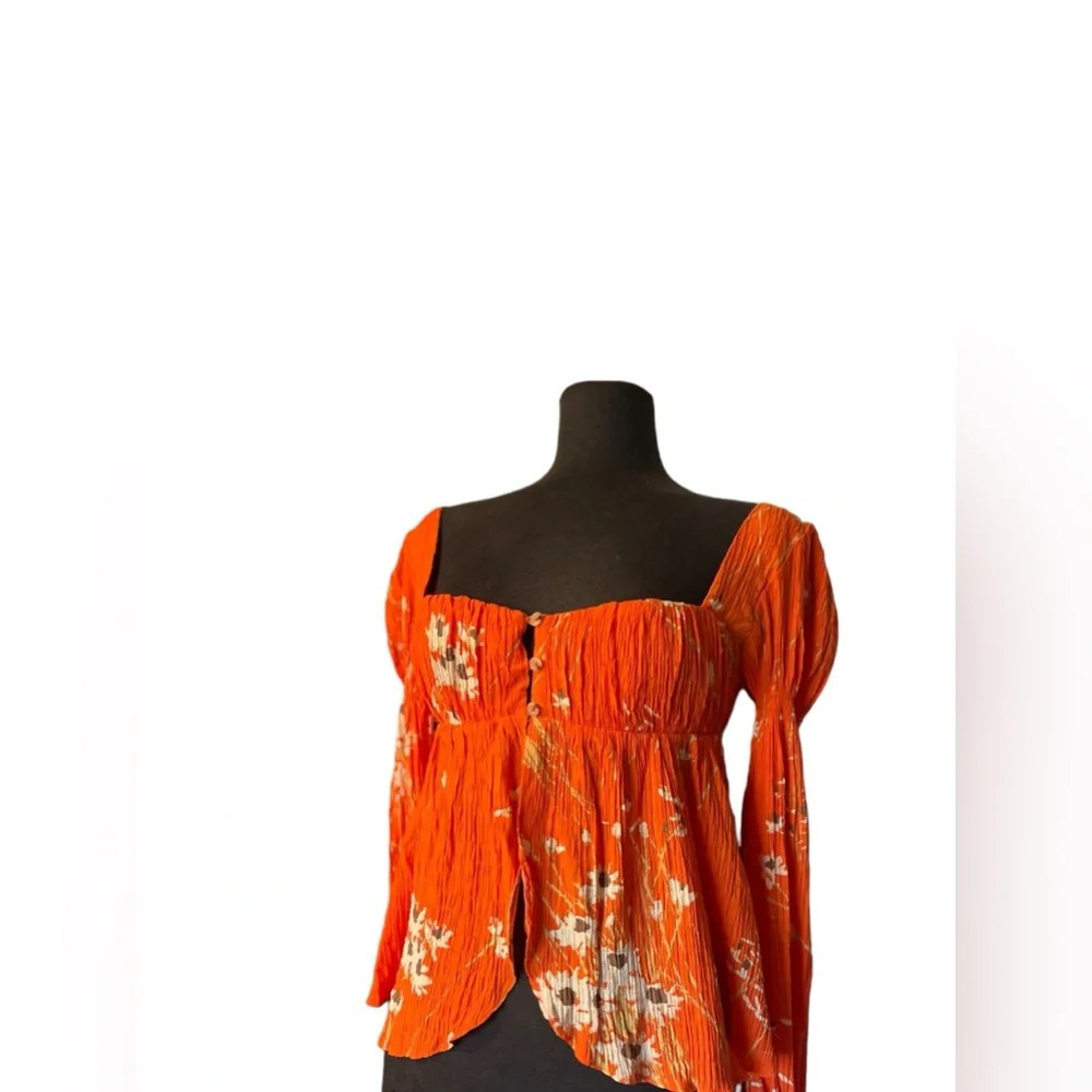 Urban Outfitters UO Allie Tie-Sleeve Blouse -size M - Picture 3 of 7
